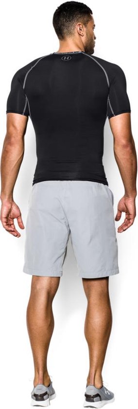 Under Armour  - Maat M - HG Armour SS Heren Sportshirt - Zwart
