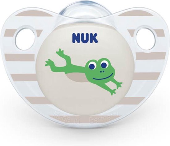 NUK 10736094 Fopspeen - Trend Line Boy - 18-36 maanden, 2 stuks - Fopspeen zonder ring