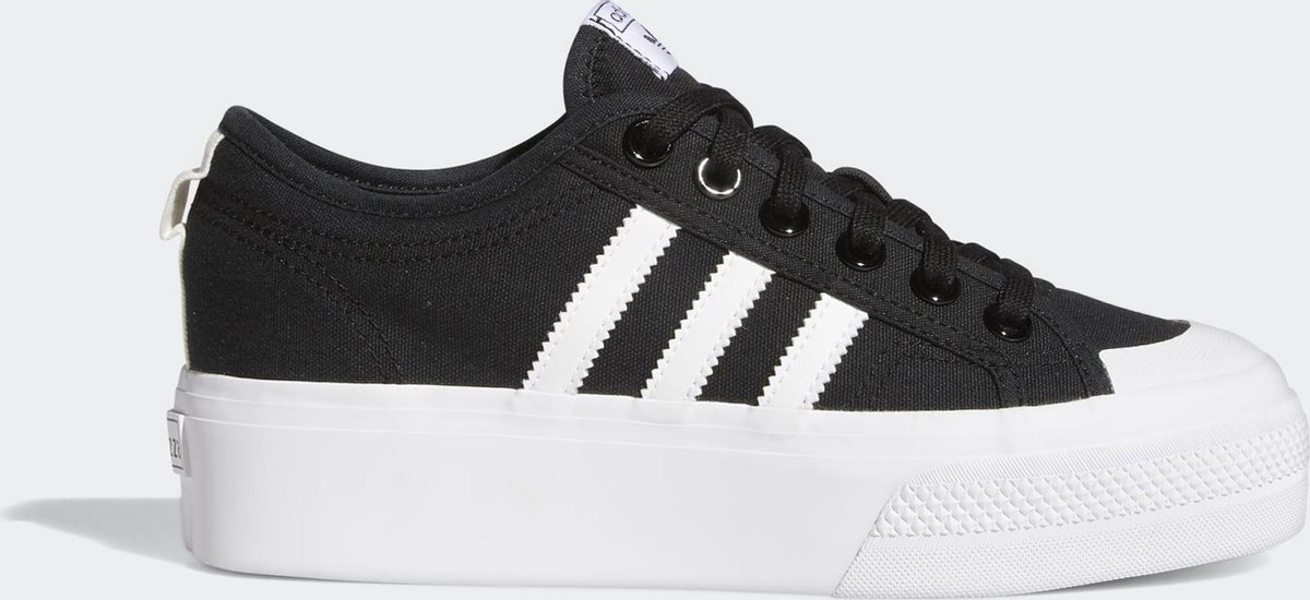 Adidas Nizza Platform W Dames sneakers - 39 1/3 - core black/ftwr white