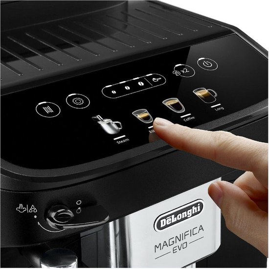 De’Longhi Magnifica Evo - volautomatische espressomachine - 4 one-touch recepten en handmatig stoompijpje - Zwart - ECAM290.21.B