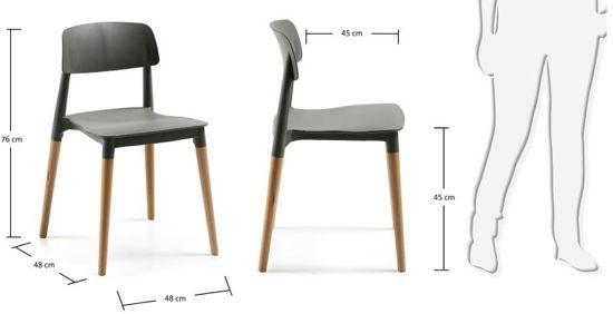 Showmodel - LaForma Rigel - Stoel - Grijs - Set van 4