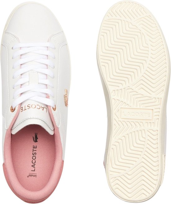 Lacoste Powercourt -maat 39- Dames Sneakers - Wit/Roze