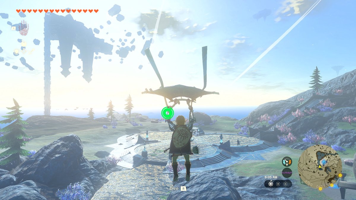parachute, schild, landschap, buiten, videogame