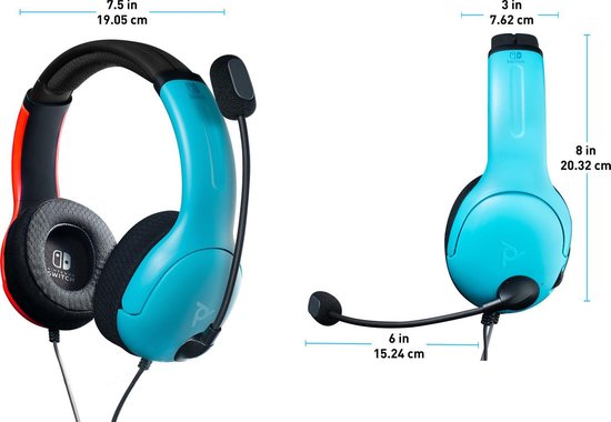PDP Gaming LVL40 Stereo Gaming Headset - Nintendo Switch - Blauw/Rood