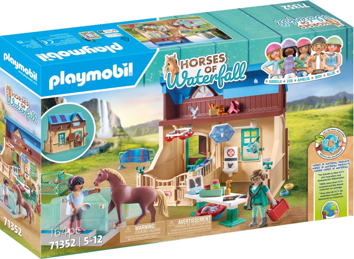 PLAYMOBIL Horses of Waterfall Paardrijtherapie & dierenartsenpraktijk - 71352 Speelruimte, Binnenshuis, Persoon