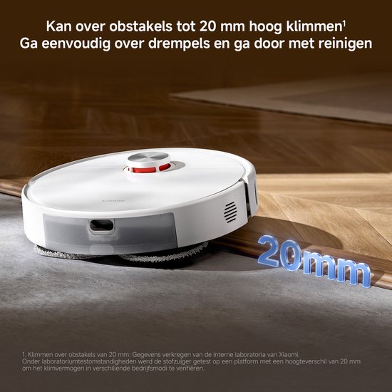 Xiaomi Robot Vacuum S40 Pro | Robotstofzuiger met dweilfunctie | 15.000 Pa zuigkracht | Uitschuivende dweil | LDS lasernavigatie | 5200 mAh tot 180 m² | App-bediening