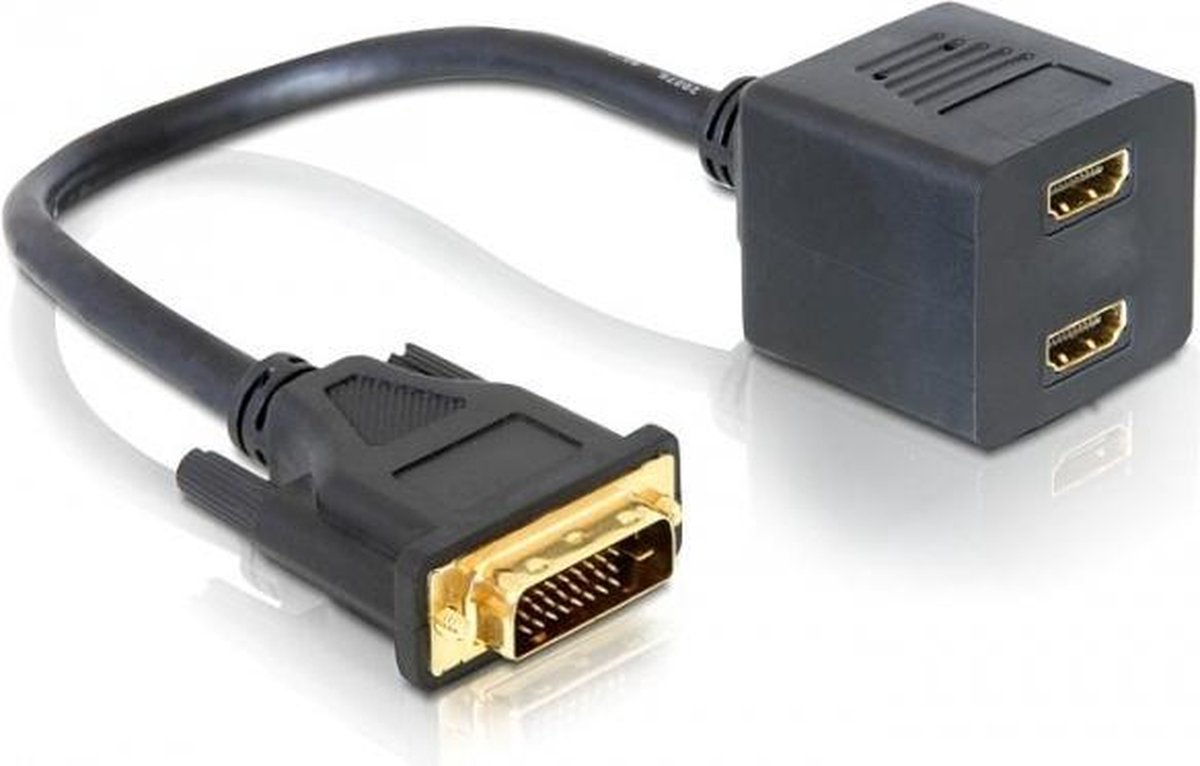 DVI-D Dual Link (m) - 2x HDMI (v) splitter - 0,10 meter