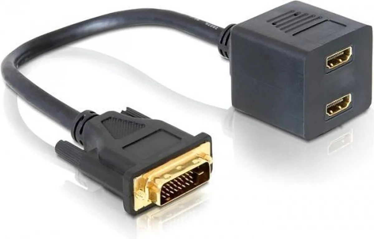 DVI-D Dual Link (m) - 2x HDMI (v) splitter - 0,10 meter