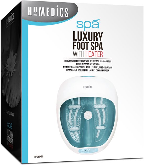 HoMedics FS250 Luxe Voetenbad met Warmtefunctie - Inclusief pedicure opzetstukken