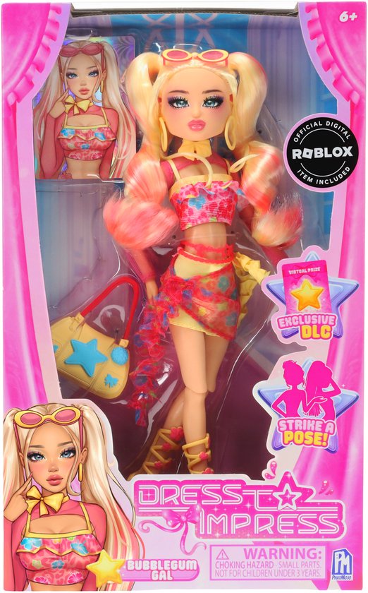 poppen, modepop, roze, jurk, toebehoren