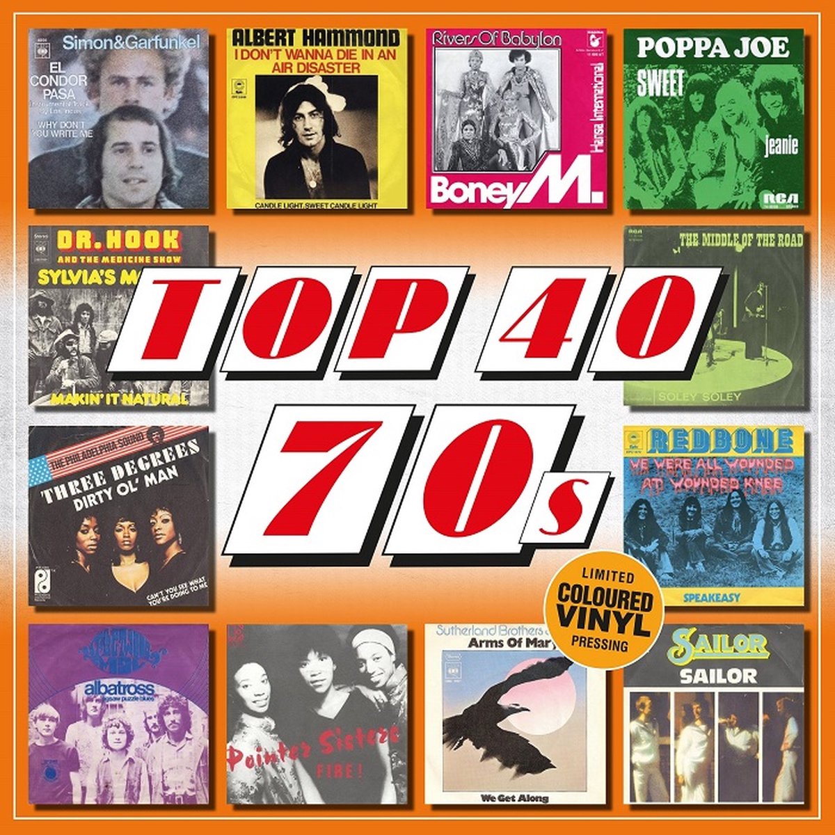 V/A - TOP 40 - 70s (coloured) (LP)