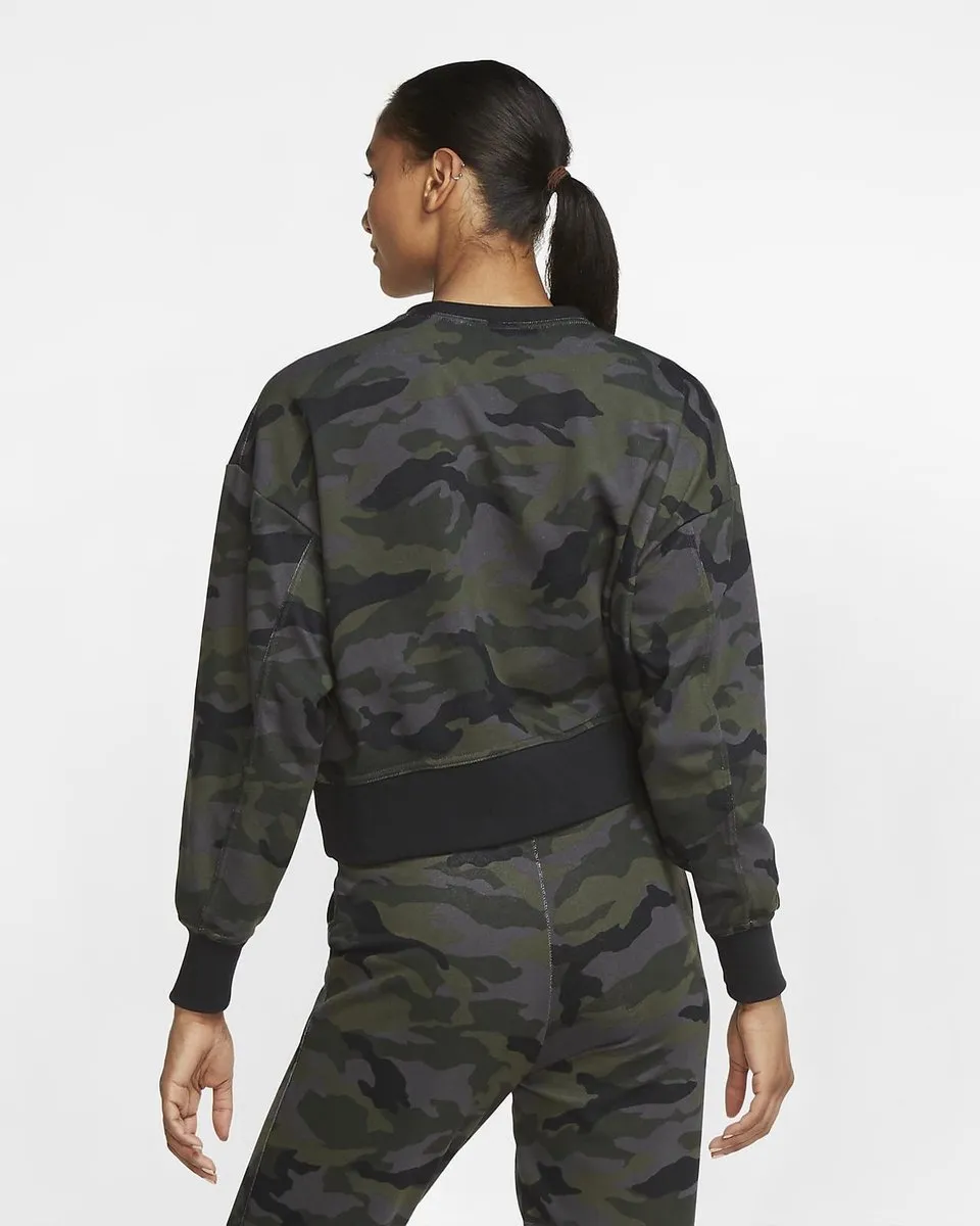 Nike - Maat L Dri-Fit Get Fit Camo Sporttrui Dames