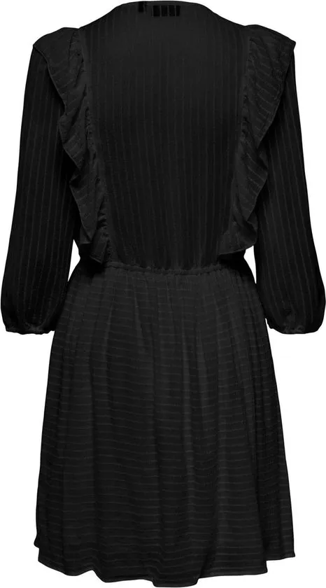 ONLY - Maat L - ONLLONDON 3/4 RUFFLE DRESS NOOS WVN Dames Jurk