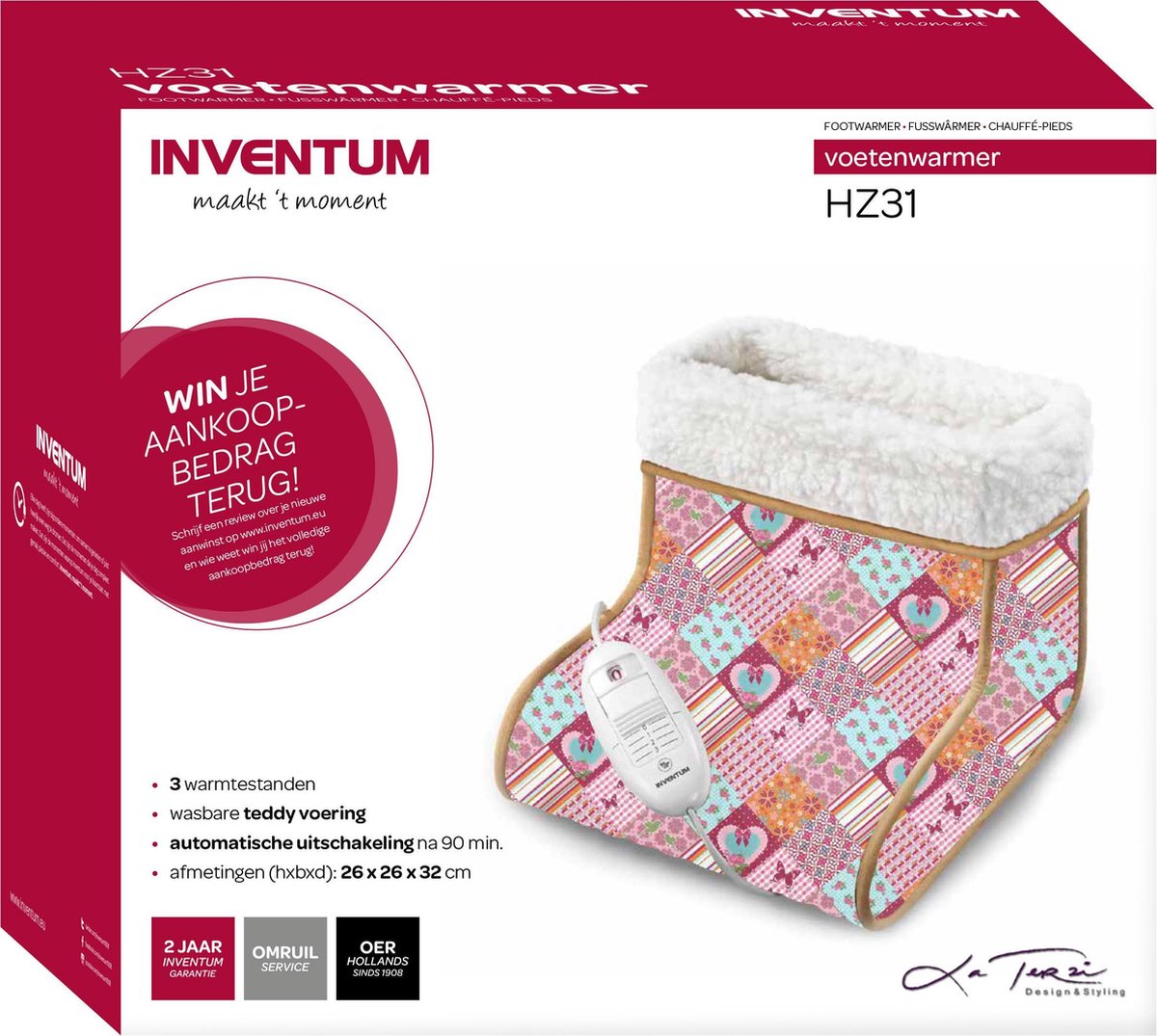 Inventum HZ31 - Elektrische voetenwarmer - Meerkleurig