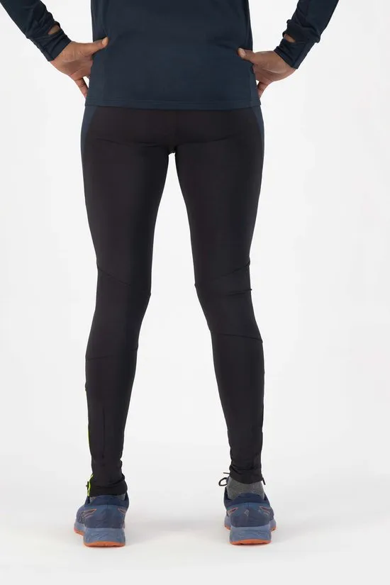 Rogelli Maat S Electro Hardloopbroek - Heren - Zwart, Donkerblauw, Fluor