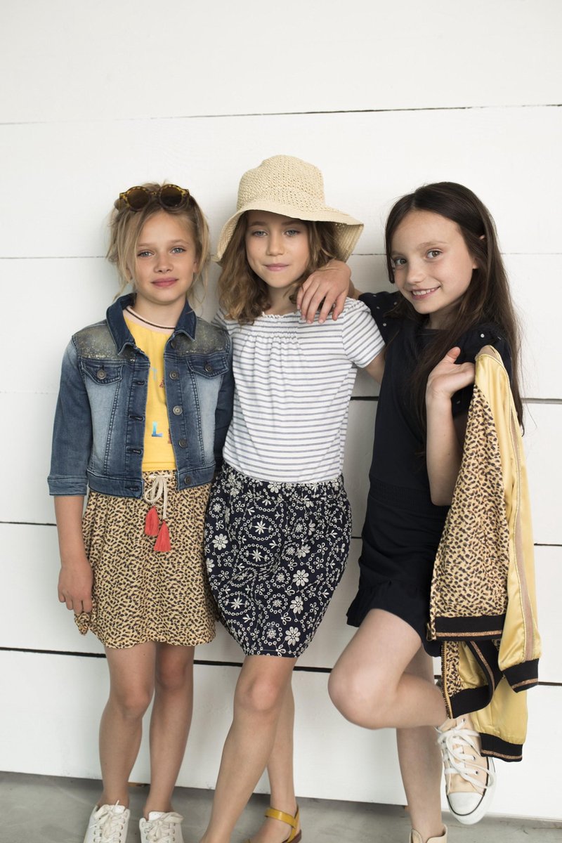 Like Flo Kids Meisjes Jas - Maat 110 - Polyester - Rits - Crepe - Normaal - Vrouwen - Steekzakken -