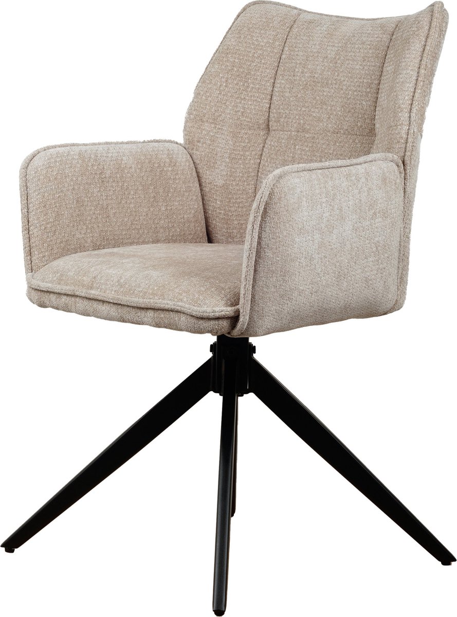 stoel, armstoel, vierpoot, stof, beige