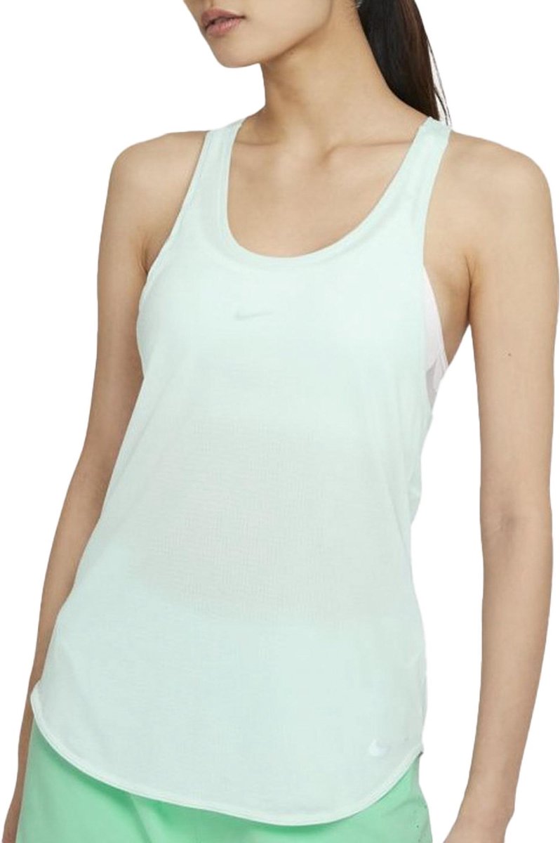 Tanktop, Scoop neck, Mesh insert, Light mint, Sleeveless