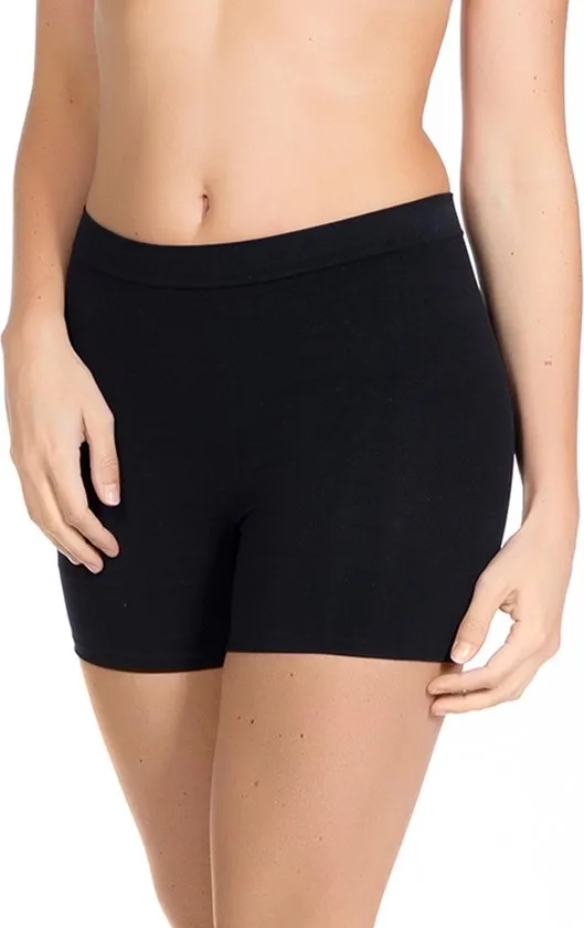 shorts, leggings, zwart, middellange, stretch