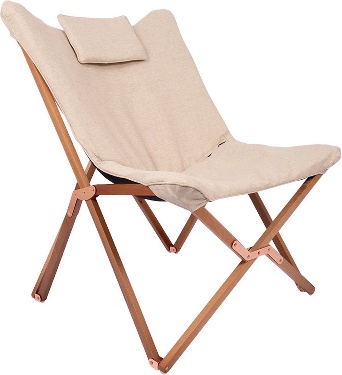 liggende stoel, stoel met houten frame, lounge chair, kussen, dreigel