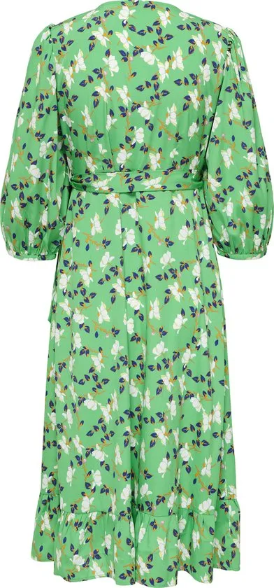 ONLY - Maat XL - ONLOLIVIA 3/4 WRAP MIDI DRESS WVN NOOS Dames Jurk