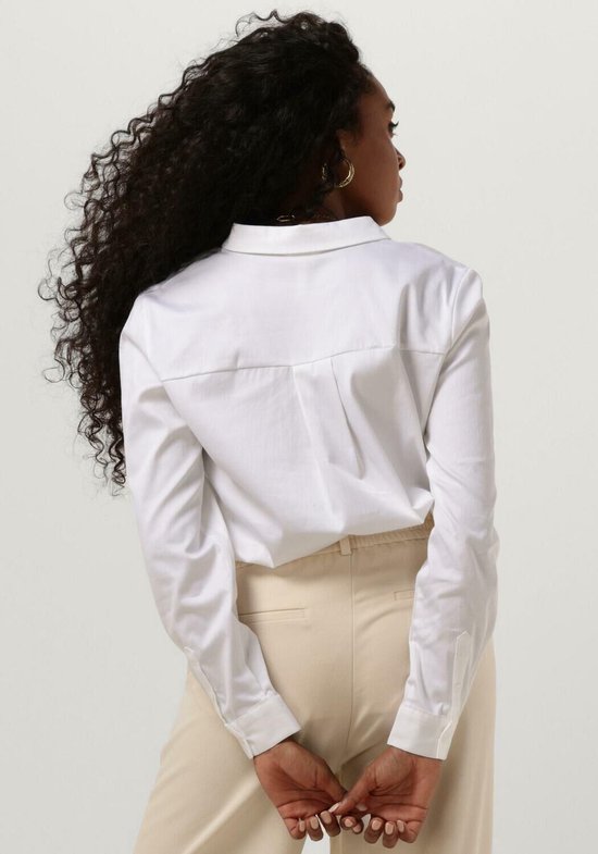Object Maat 40 - Blouse Objroxa L/s Loose Shirt Noos 23032978 White Dames