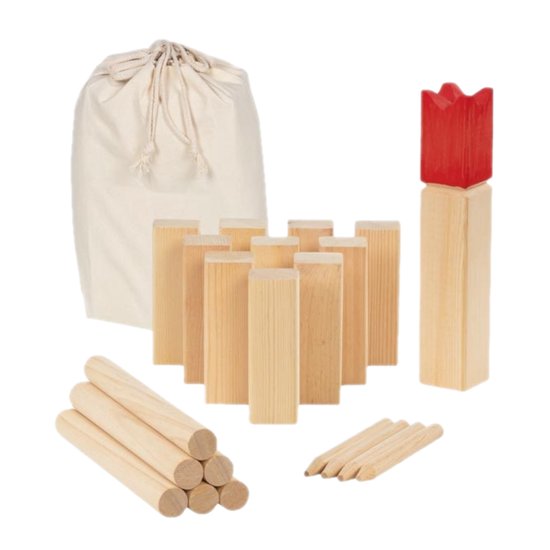 Goki KUBB game incl. cotton bag, King:4