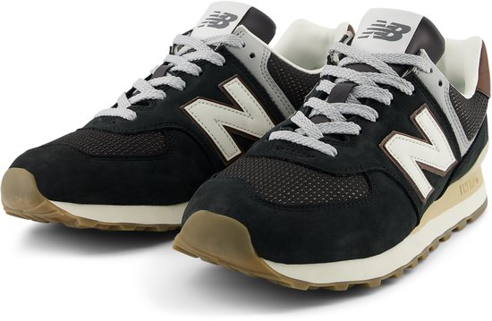 sneakers, zwart, grijs, mesh, veters