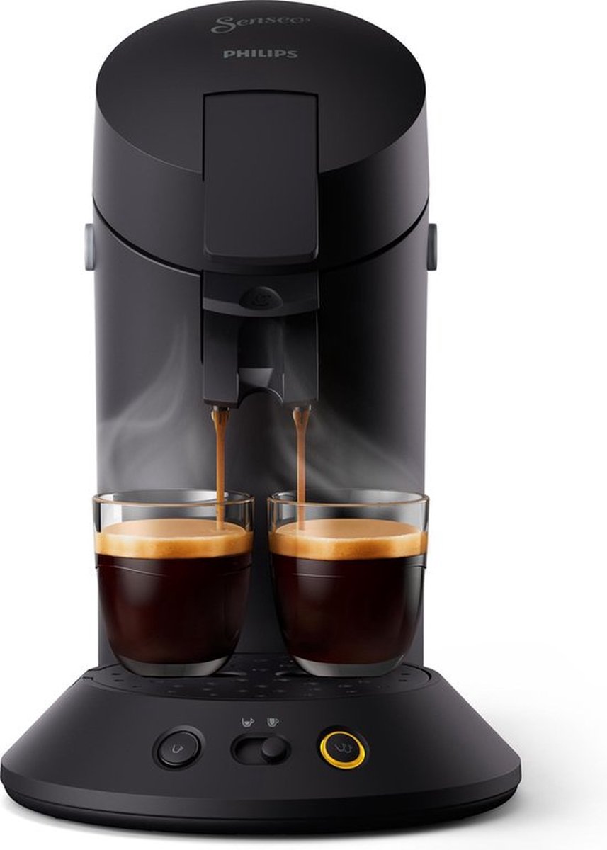 Philips Senseo Original Plus Koffiepadmachine CSA210/22 - Keuze uit 1 of 2 Kopjes - Instelbare Intensiteit - Automatische Uitschakeling - Zwart