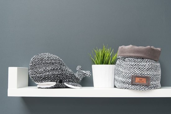 Baby's Only knuffel Walvis River zwart-wit