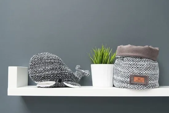 Baby's Only knuffel Walvis River zwart-wit