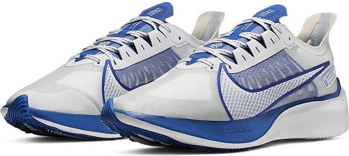 sneakers, sportschoenen, bluish, neonkleur accents, runner met zool