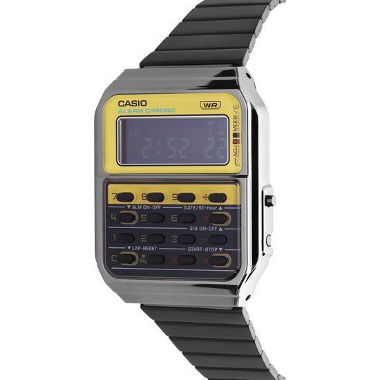 Casio Casio Collection Vintage CA-500WEGG-9BEF Horloge - Staal - Zwart - Ø 38 mm