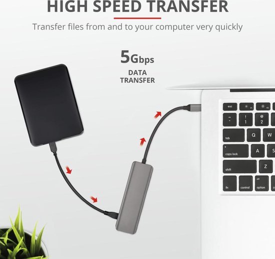 Trust Halyx - USB-C Hub - 4-Port USB 3.2 - 5 Gbps