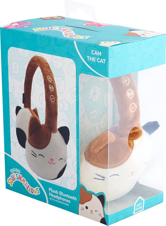 Squishmallows - Cam - bluetooth koptelefoon - met pluche - met microfoon - verstelbaar