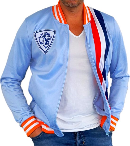 Trainingsjack Heren - Retro - Slim fit - Trainingsjas - Jack - Unisex Dames en Heren - Nederlands El