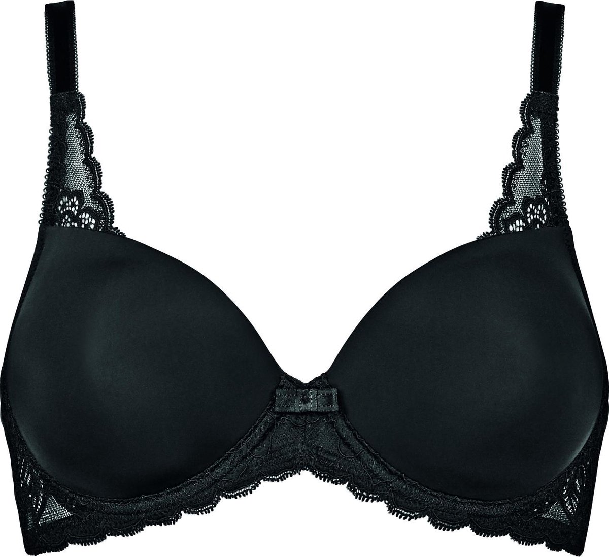 bh, brassiere, zwart, kant,  gevoerd