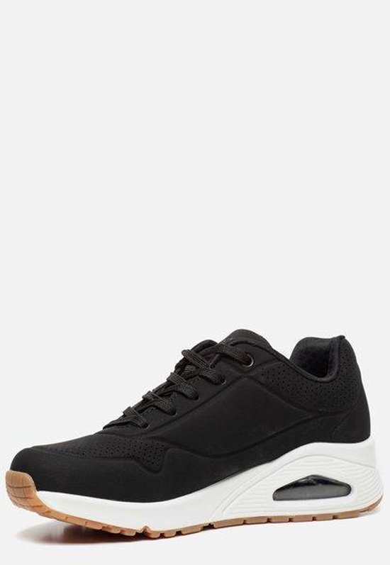 Skechers - Maat 39 - Uno Stand On Air Dames Sneakers - Zwart