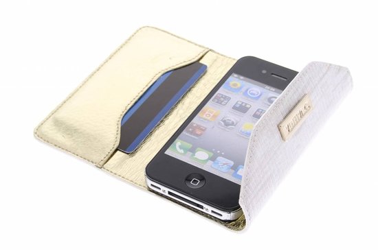 dff7-27d4-4d67-97b0-2f0b54041b65 Valenta - luxe booktype wit metallic lakleer - iPhone 4
