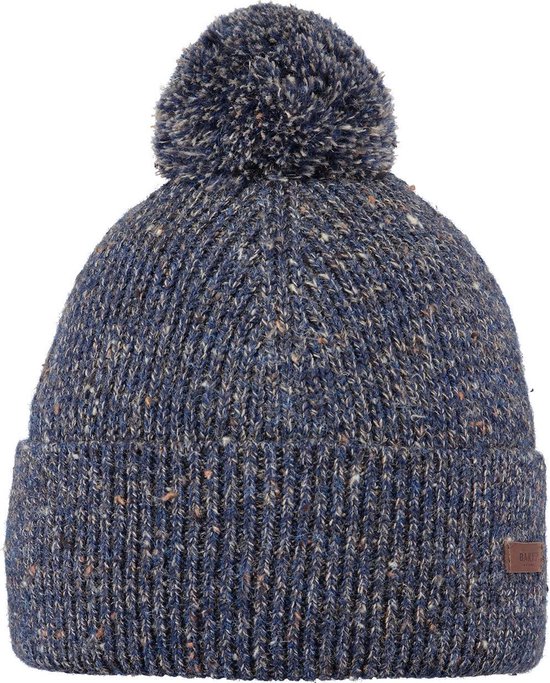 Barts Callac Turnup Pom Muts Blauw - ONESIZE