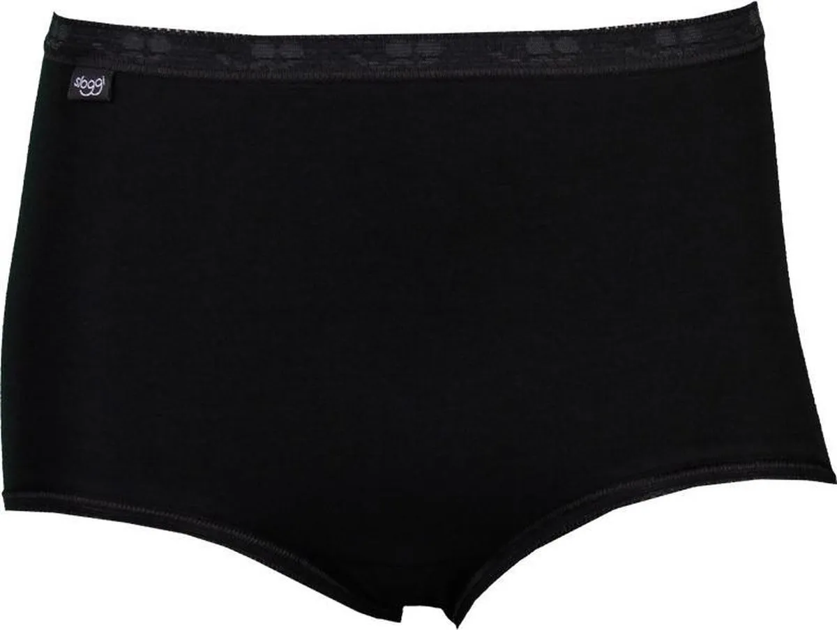 Sloggi - Maat 44 - Basic Maxi 4pack Dames  - Zwart