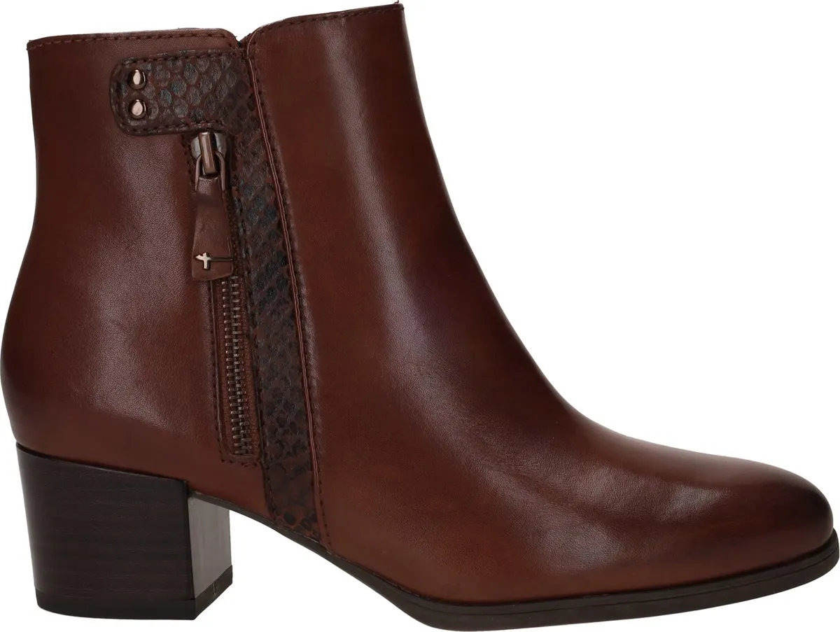boot, enkellaarzen, bruin, Rits, blokhak