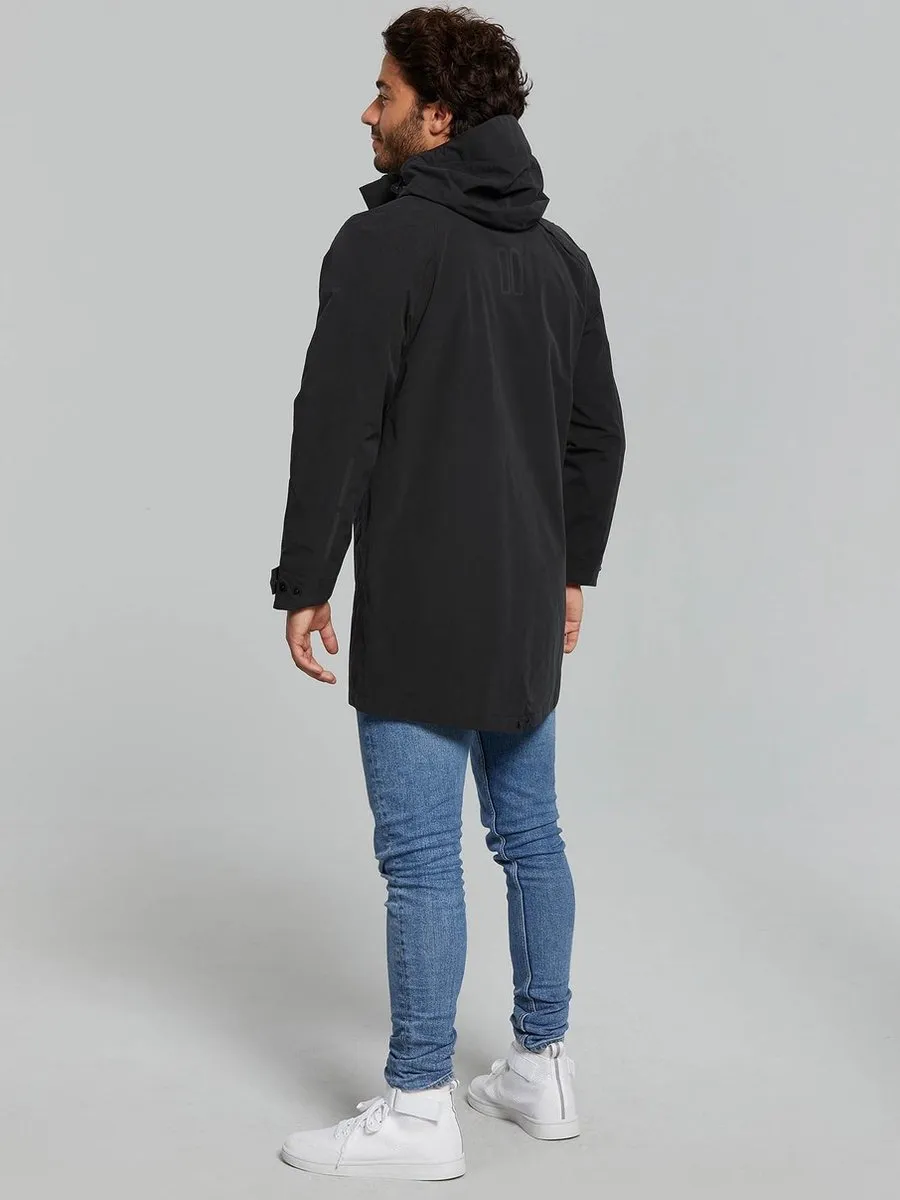 Basil Mosse Parka Regenjas Heren - Zwart - Maat S