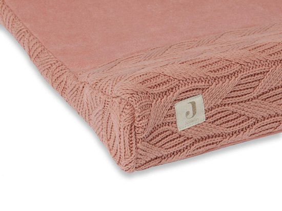 Jollein Aankleedkussenhoes Spring Knit 50x70cm - Rosewood