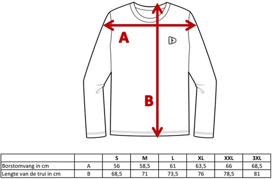 Donnay Maar S  - Fleece Sweater ronde hals (Dean) - Sporttrui - Heren - Dark Denim Marl (1394)