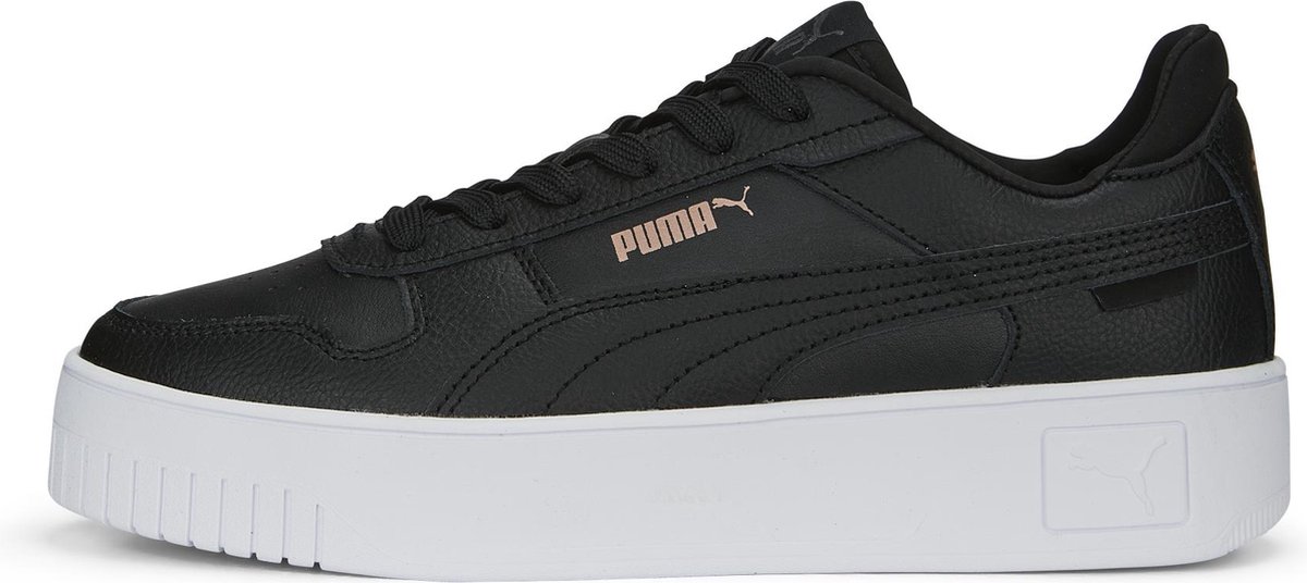 PUMA - Maat 42 - Carina Street Dames Sneakers - Zwart/Wit