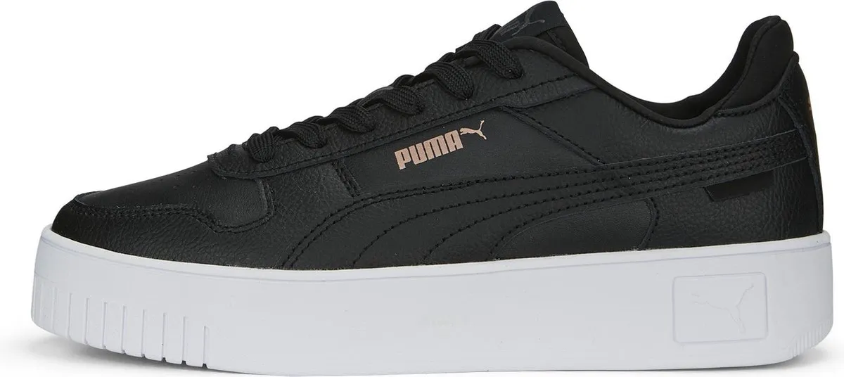 PUMA - Maat 42 - Carina Street Dames Sneakers - Zwart/Wit