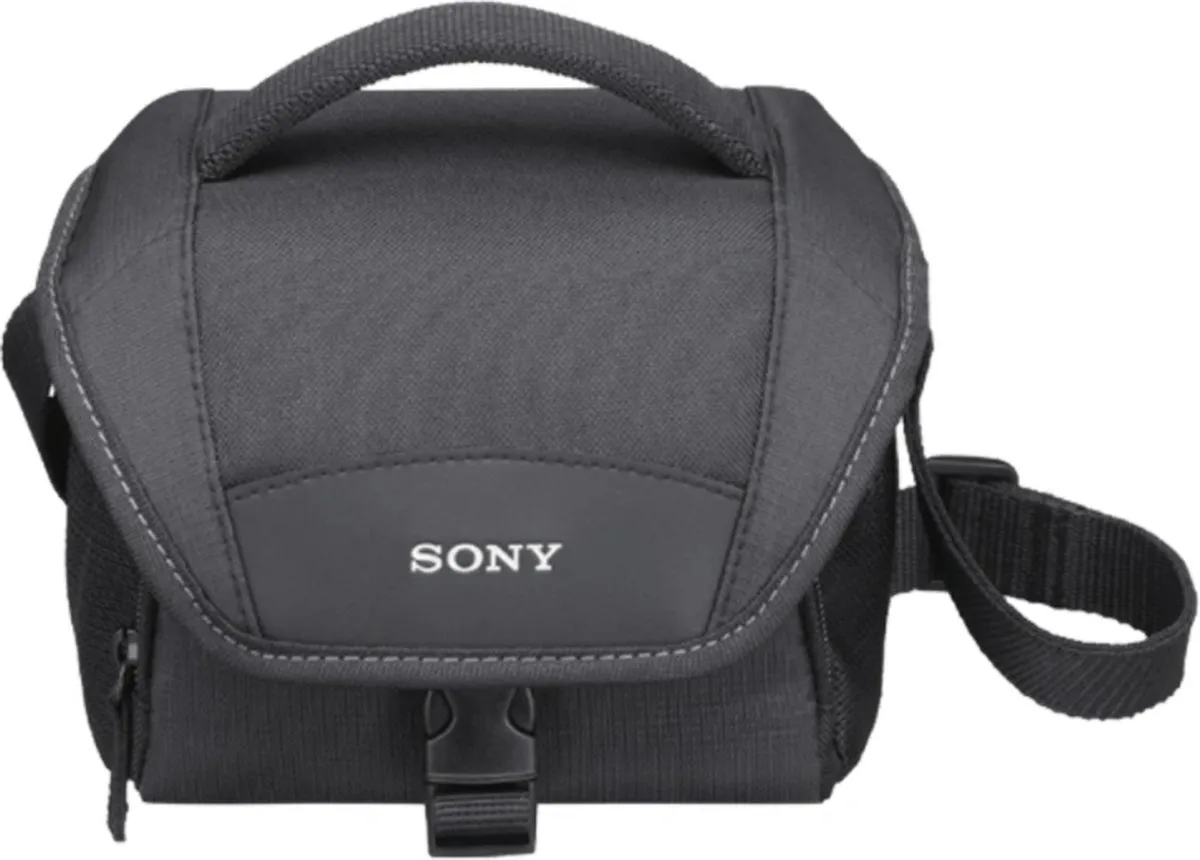 camera bag, Sony, zwart, schoudertas, compact
