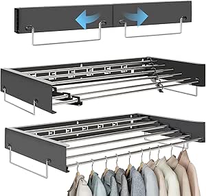 coat rack, wardrobe rack, wall mount, double rail, hanger bar