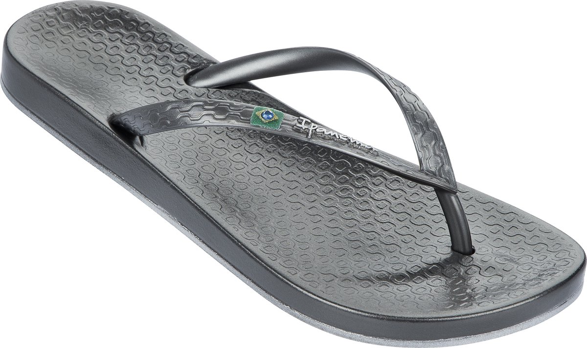 slipper, flip-flop, thong, rubber, gray